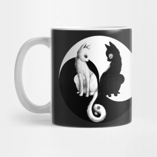 cat yin yang Mug